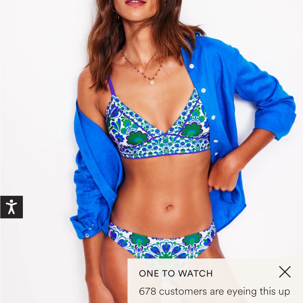 NWT boden bikini top